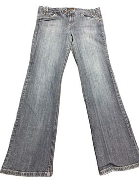 Aeropostale Y2K Gray Flare Jeans Womens 13/14 Vintage Wide Leg Denim